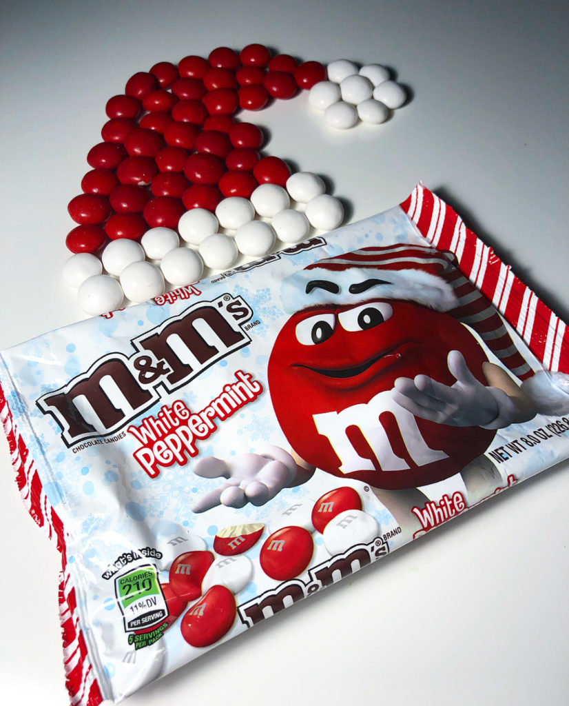 White Chocolate Peppermint M&m's Candy Wrapper Up-cycled 