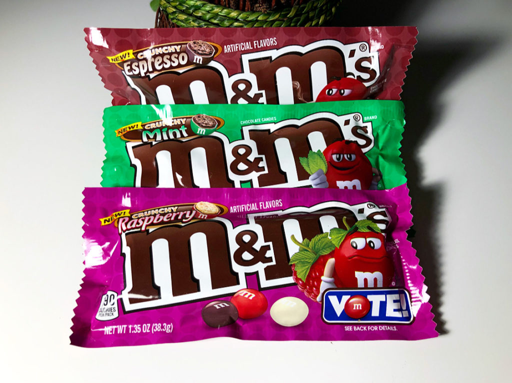 REVIEW (x3): M&M's Crunchy Flavor Vote (Mint, Raspberry, Espresso) - Junk  Banter