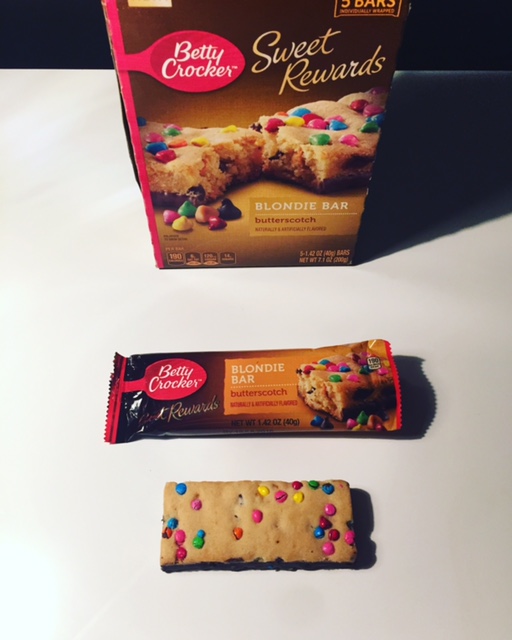 Review Betty Crocker Sweet Rewards Butterscotch Blondie Bar Junk Banter 1635