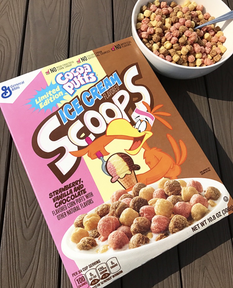 REVIEW: General Mills Cocoa Puffs Ice Cream Scoops - Junk Banter